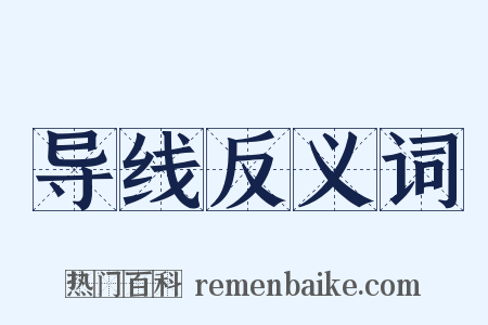 导线反义词是什么意思的图片